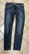 True Religion Jeans Womens 28 Stella Skinny Vintage Stitch Low Rise USA Made Y2K