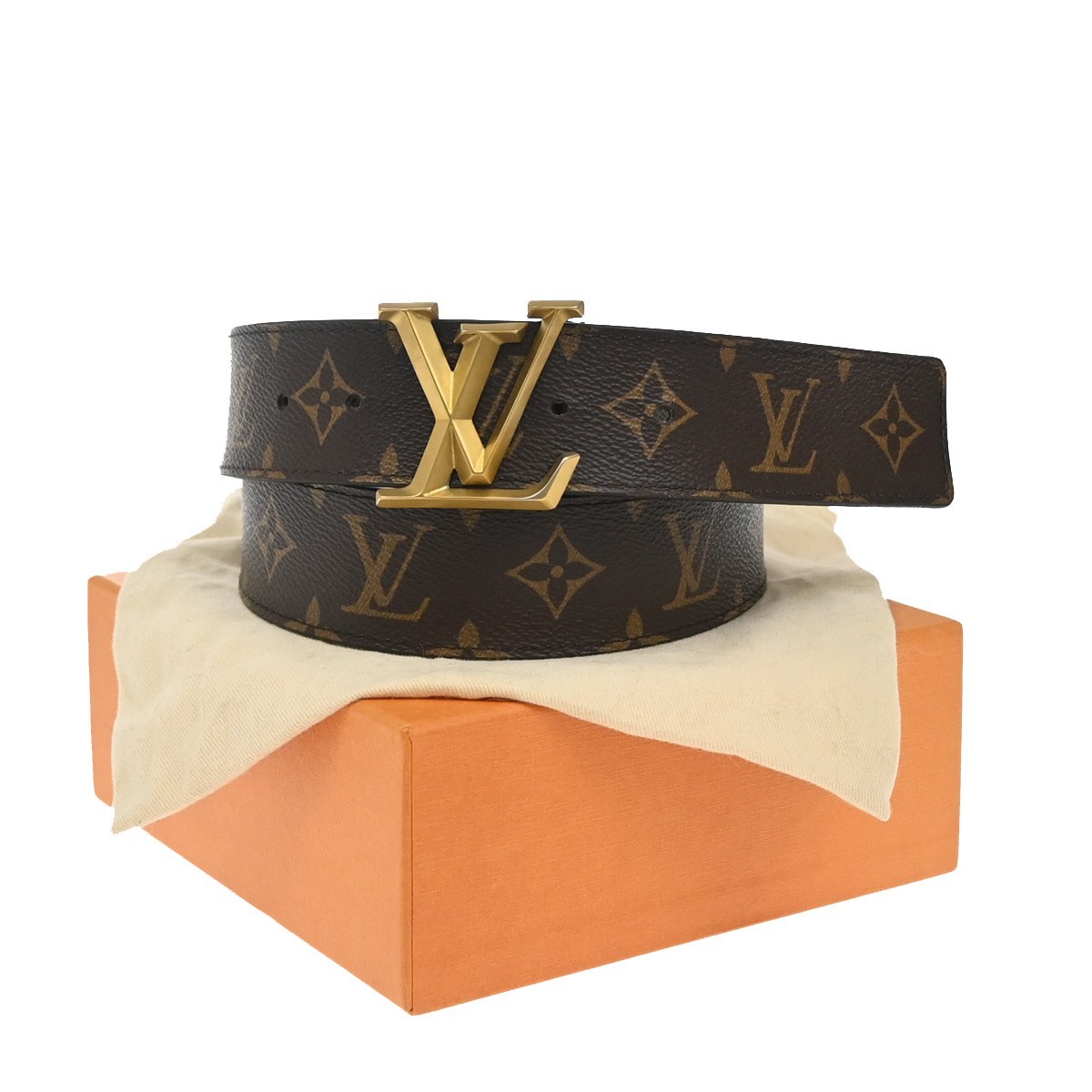 LOUIS VUITTON LV Pyramide Belt 40mm 90/36 Monogram Leather BN GHW