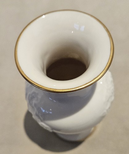 Lenox Ming Blossom Bud Vase ~ 24 Kt Goldrand ~ USA 7 3/8" hoch - Bild 2 von 5