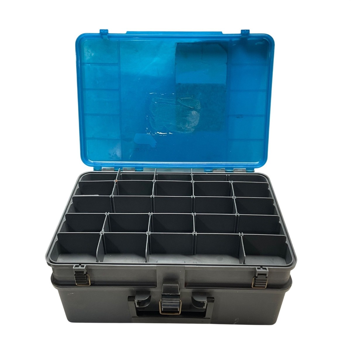 Plano 5257 Tackle Box Organizer With Multi-Tray Storage & Blue Lid