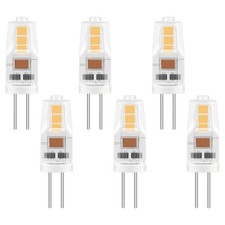 Caldarax 6 Pack G4 LED Bulbs 2W AC/DC 12V Equivalent to G4 20W Halogen Bulb Warm