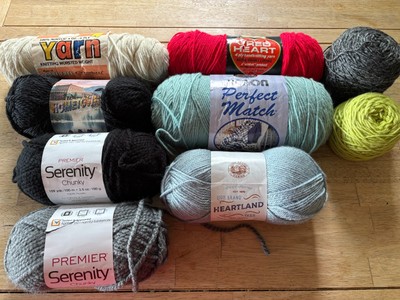 Yarn Lot - 9 Count - Various Colors, Brands, Types, & Lengths