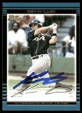 2002 Bowman KEVIN CASH Signed Card autograph auto BLUE JAYS RAYS