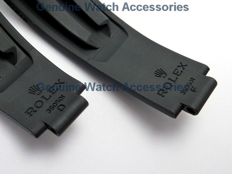 ROLEX Daytona Oysterflex 20mm BLACK Rubber Strap (Sizes D & F