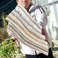 5.88LB Natural agate, zebra stone, crystal mineral, cut and polished in flakes