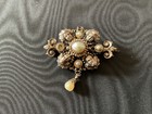 Broche XIXeme argent Napoléon III anges putti chérubin