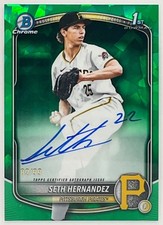 2025 Bowman Draft Sapphire Seth Hernandez Chrome Prospect Auto /99 Pirates