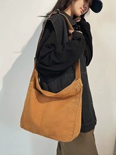 Canvas Tote Bag Casual Hobo Crossbody Shoulder Bag for Women and Men Large