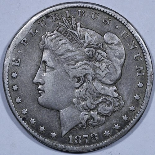 1878-CC Morgan Silver Dollar - $1 Raw VF Details - Cool Example!