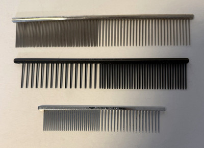 3 Dog Show Greyhound Comb Lot Made in England Fine Coarse Safari 585 Peak Vtg