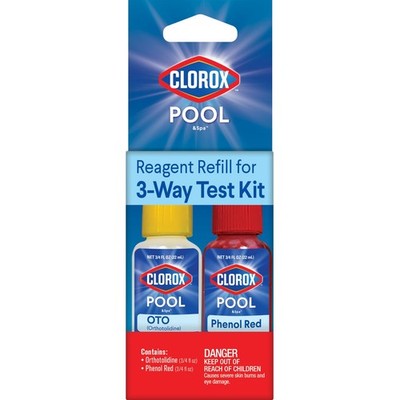 Clorox  Pool&Spa  Swimming Pool 3-Way Water Test 0.5 Fl Oz (Pack of 2), Multi