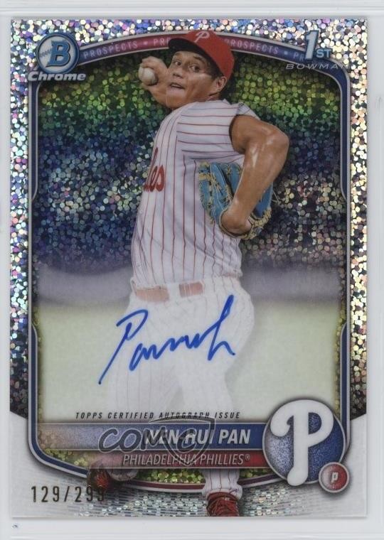 2025 Bowman Chrome Prospect Speckle Refractor 129/299 Wen-Hui Pan #CPA-WP Auto