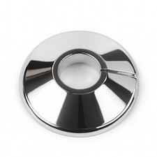 22mm Chrome Split Pipe Cover Plate 10 Pack