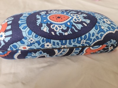 Vera Bradley Hard Clam Shell  Glasses Case Blue Rhapsody Paisley