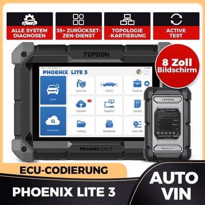TOPDON Phoenix Lite 3 KFZ Diagnosegerät CAN-FD Bi-Direktional Online Codierung