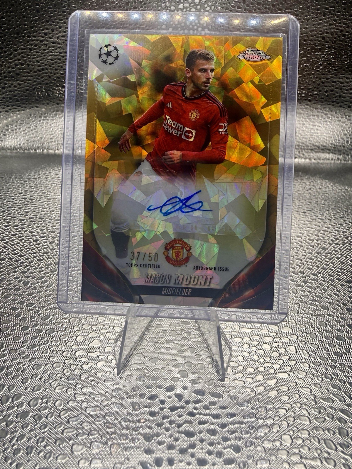2023-24 Topps Chrome Sapphire UEFA Mason Mount #CA-MM Gold Auto /50 🔥