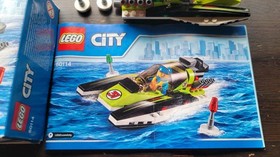 Complete + Box + Instructions Lego Set City 60114 Speedboat