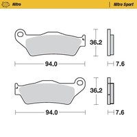 Motomaster Fnt Left Nitro Sport Sint BremsbeläGe TM Rac EN 125 (2T) 13-15