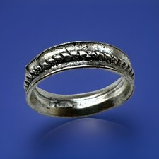 Silver Toned Hand Made Spinner Ring