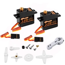 2PCS 21G Mini Digital Servo, Steering Gear Full Metal Gear Micro RC Servos Mo...