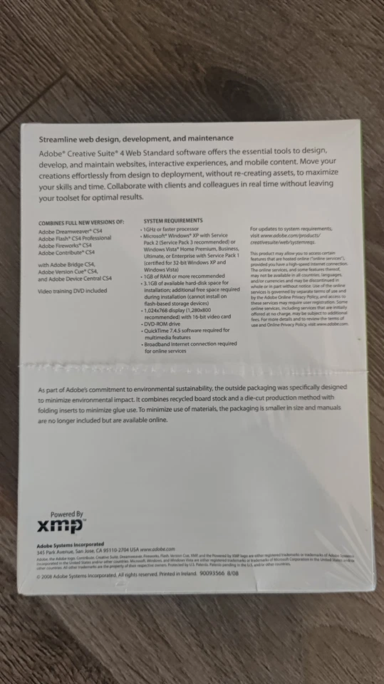 Adobe Creative Suite 4 – CS4 Student Edition – Sealed Box – Free UK Shipping - Image 2 of 4