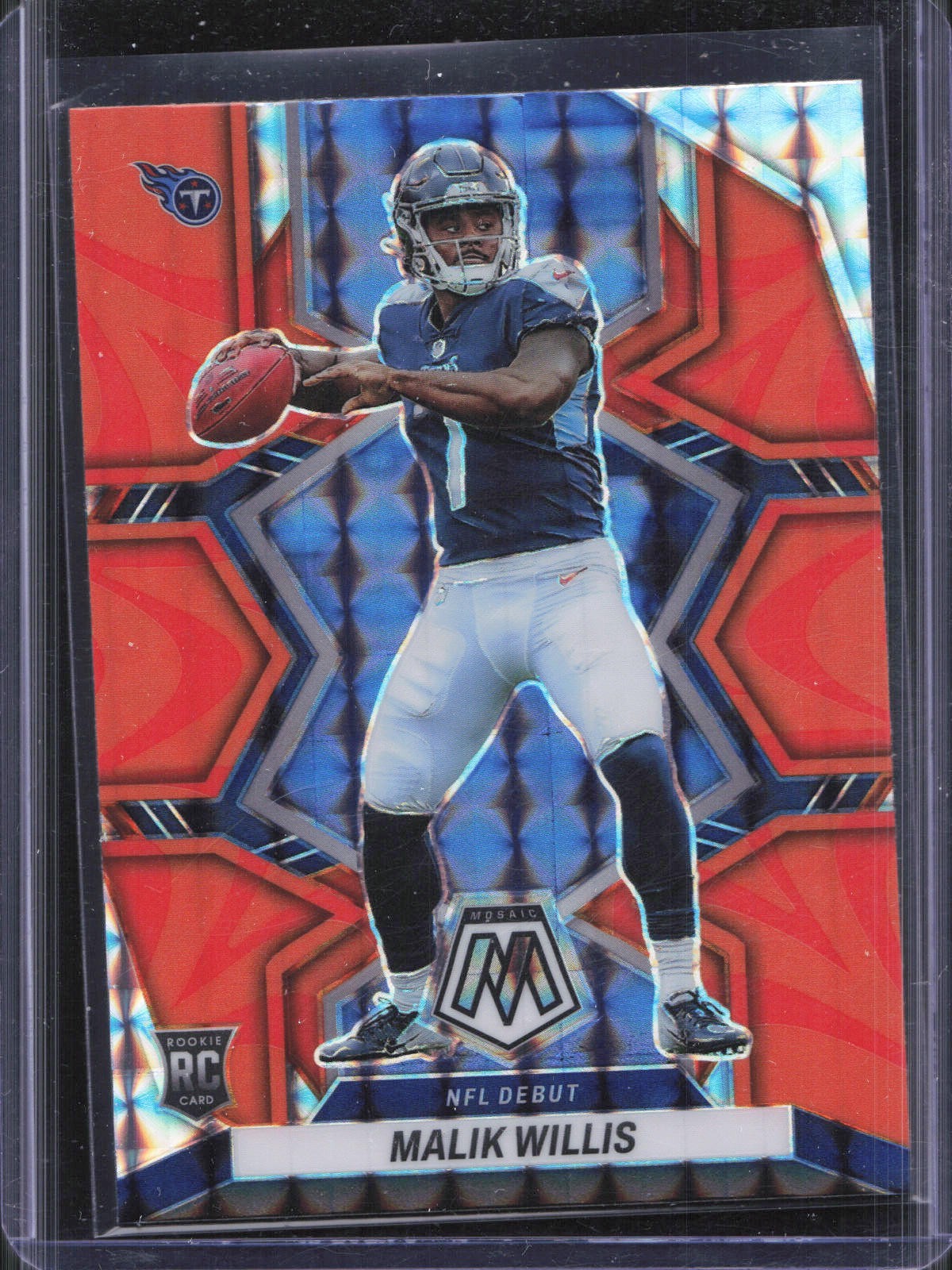 2022 Panini Mosaic Malik Willis #272 Rookie Orange Reactive Prizm Titans