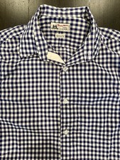 Thomas Mason for J.Crew Men s Ludlow shirt in blue gingham EXTRA SMALL