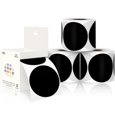 3”Color Coding Labels Stickers,4Rolls/2000per Dispenser Box Round Adhesive Ci...