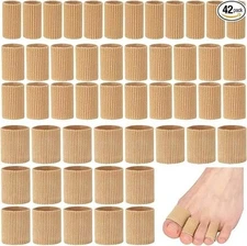 Toe Sleeve Protectors Toe Cushion Tube Soft Gel Corn Pads Protectors, 42PCS Toe