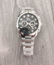 THW Kiel Herren Quarz Armbanduhr Edelstahl silber schwarz Chronograph Datum