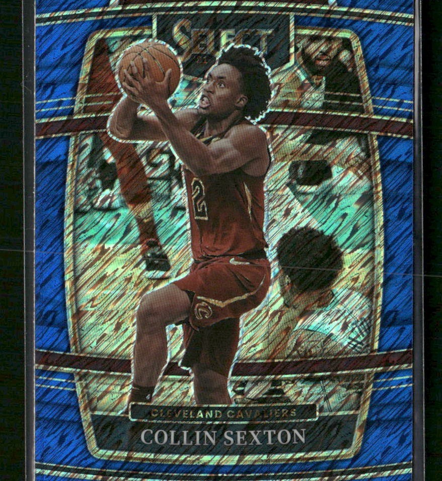 2021-22 Panini Select #71 Collin Sexton Blue Shimmer Prizm