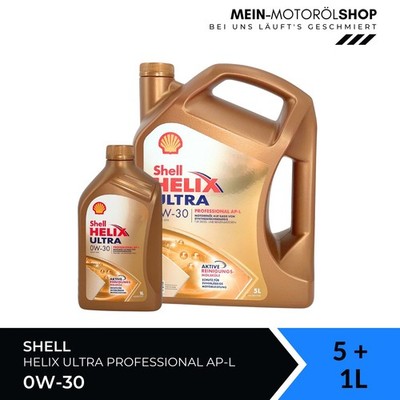 Shell Helix Ultra Professional AP-L 0W-30 API SP 5+1 Liter = 6 Liter