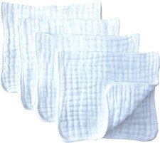 Burp Cloths Large, Muslin Burp Cloths for Baby, Extra Absorbent and Soft, 6