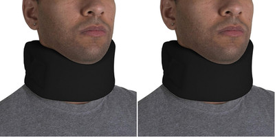 Cervical Collar, Soft Contour Foam, Neck Support Brace, Black Average 3'' Depth,