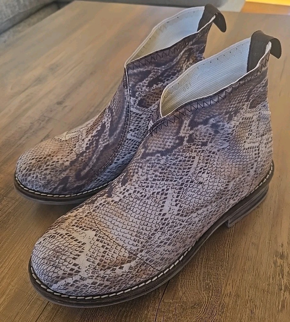 Charleston Shoe Co Python Patterned Liberty Boot … - image 1