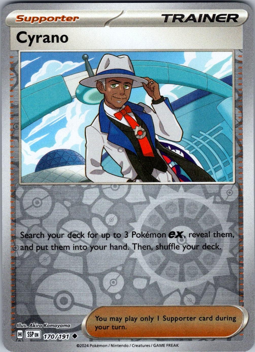Cyrano 170/191 Uncommon Surging Sparks Pokemon Reverse Holo Near Mint
