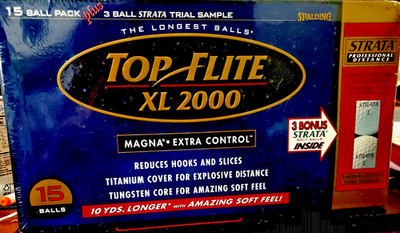 18 TOTAL GOLF BALLS     15 Top Flite XL 2000 + 3 STRATA ''NEW SEALED''