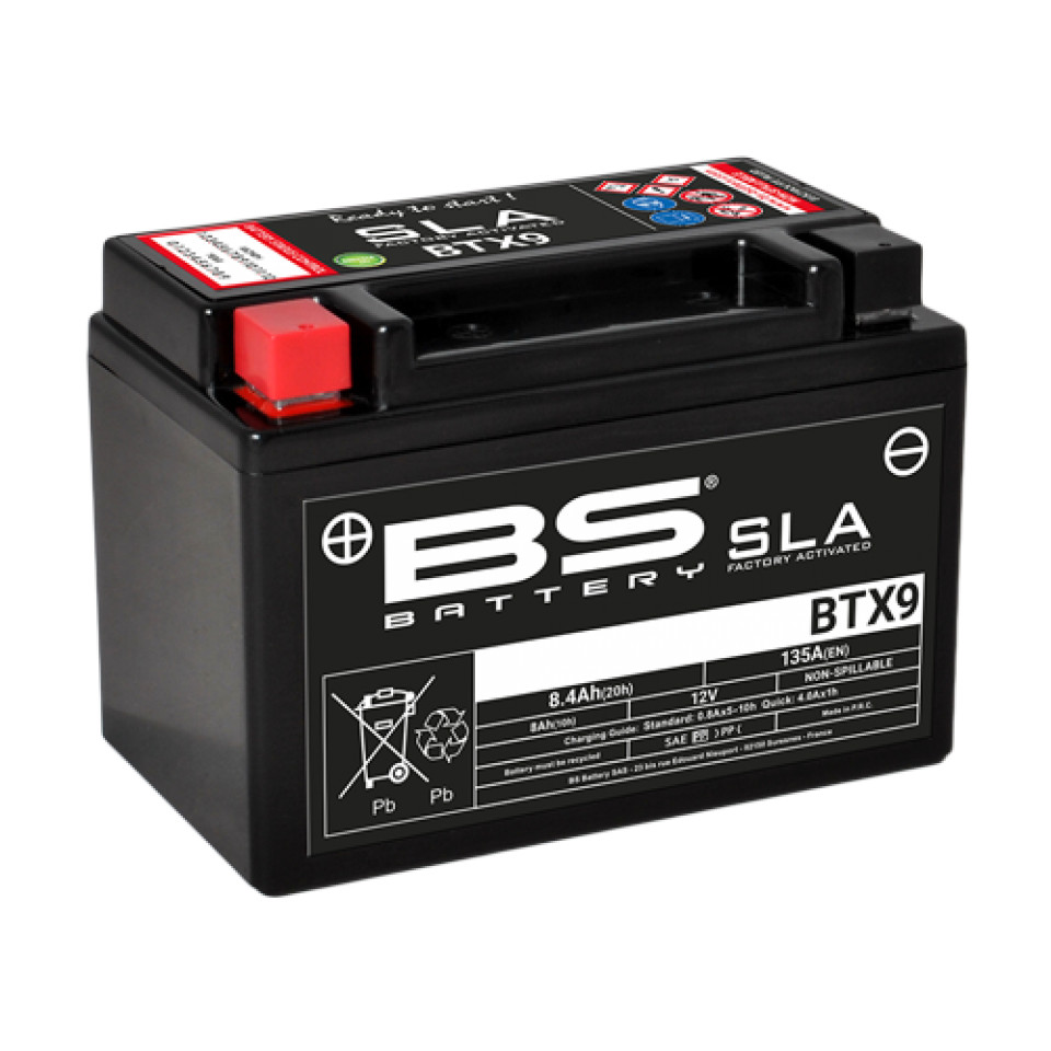 Batterie SLA BS Battery YTX9 à haute performance de démarrage 12V
