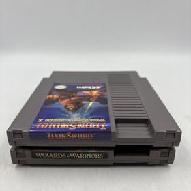 Wizards & Warriors I e II IronSword Nintendo NES gioco cartuccia testato funzionante