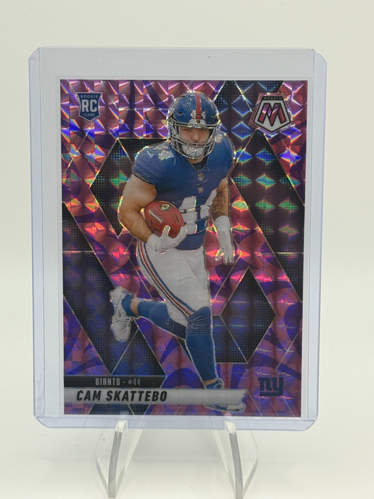 2025 Panini Mosaic- Cam Skattebo #305 Mosaic Reactive Purple Prizm (RC)