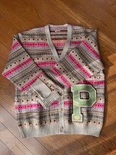 KAPITAL Wool Fair Isle Cardigan Size 2 Used Unique Pattern