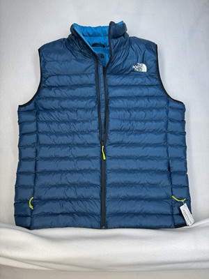 The North Face Men s  Terra Peak Insulated Vest Midnight Petrol Medium NWT *READ