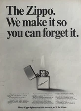 1960s Zippo Lighter Fix For Free Flint Wheel PC Blaisdall Vintage Print Ad