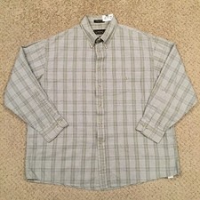 Arrow Shirt Mens 17 Gray Plaid Long Sleeve Button Up