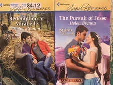 (2 larger print pb) ALL by author HELEN BRENNA superromance Island to Remember