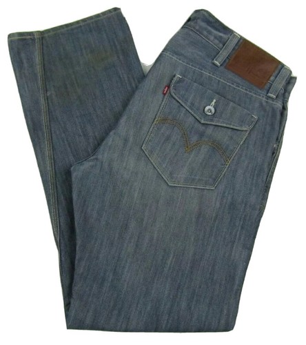 Pantalones de mezclilla Levi's 514 ajustados pierna recta lengüeta roja para hombre W38 X L32 mezcla de algodón - Imagen 1 de 8