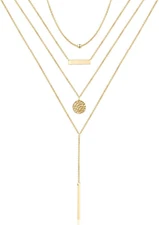 Collar Choker Capas Delicadas, Hecho a Mano, Collar Y De 14K Oro Platedo