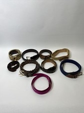 Lot Of 9 Vintage Belts Various Sizes- Alligator, Leather