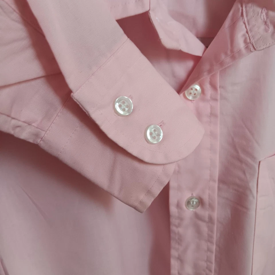 Camisa discoteca vintage rosa abotonada mod años 70 prensa permanente para niños 10 Foto 4 de 4