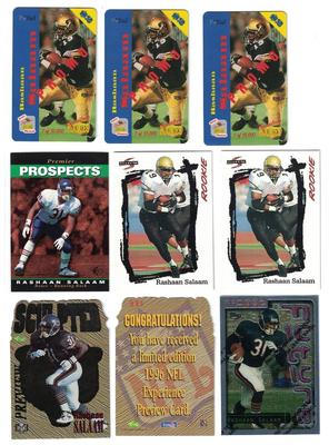 Rashaan Salaam 1995 SP & SCORE ROOKIE CARDS PLUS 5 AUTO PHONEX PROMO CARDS